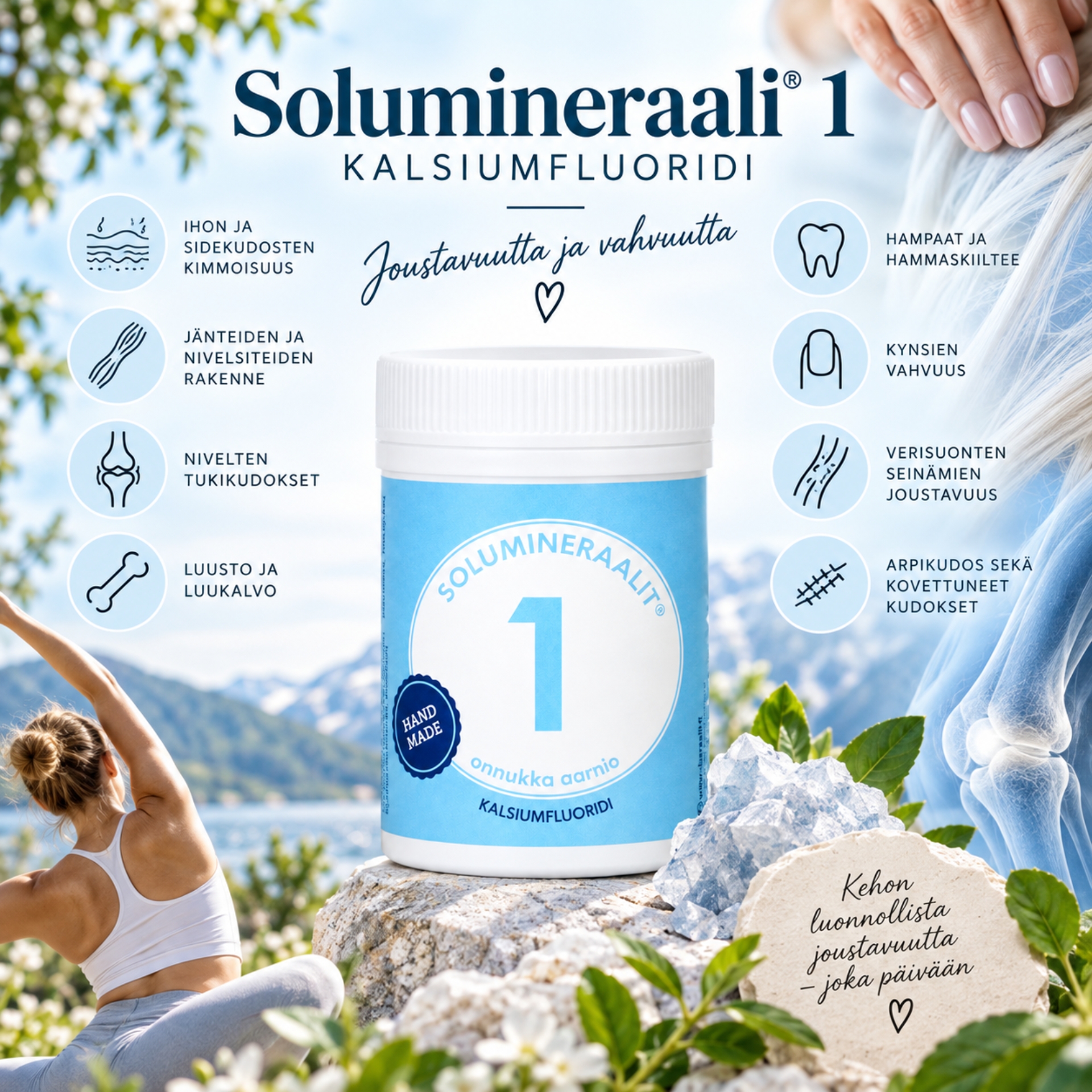 Solumineraali® 1 Kalsiumfluoridi, 80g jauhe 1 Solumineraali® 1 Kalsiumfluoridi, 80g jauhe
