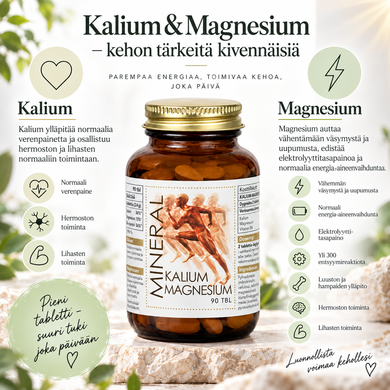 Aboa Medica - Mineral Kalium-Magnesium (90 tabl) 1 Magnesium Kalium