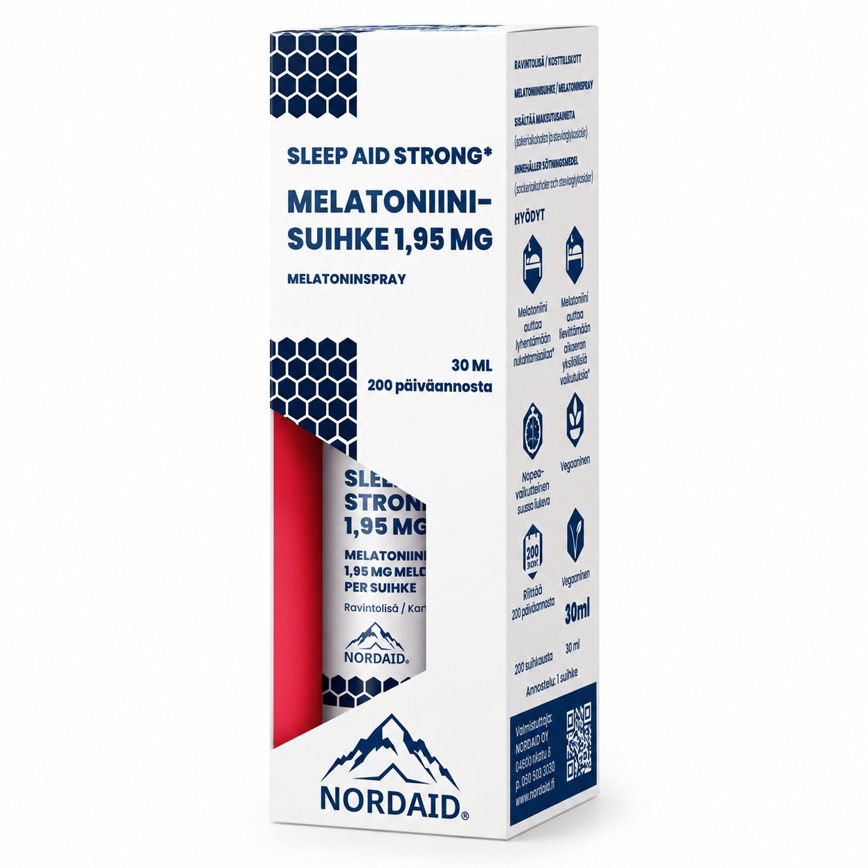 Nordaid - Sleep Aid Strong, Vahva Melatoniinisuihke 1,95 mg