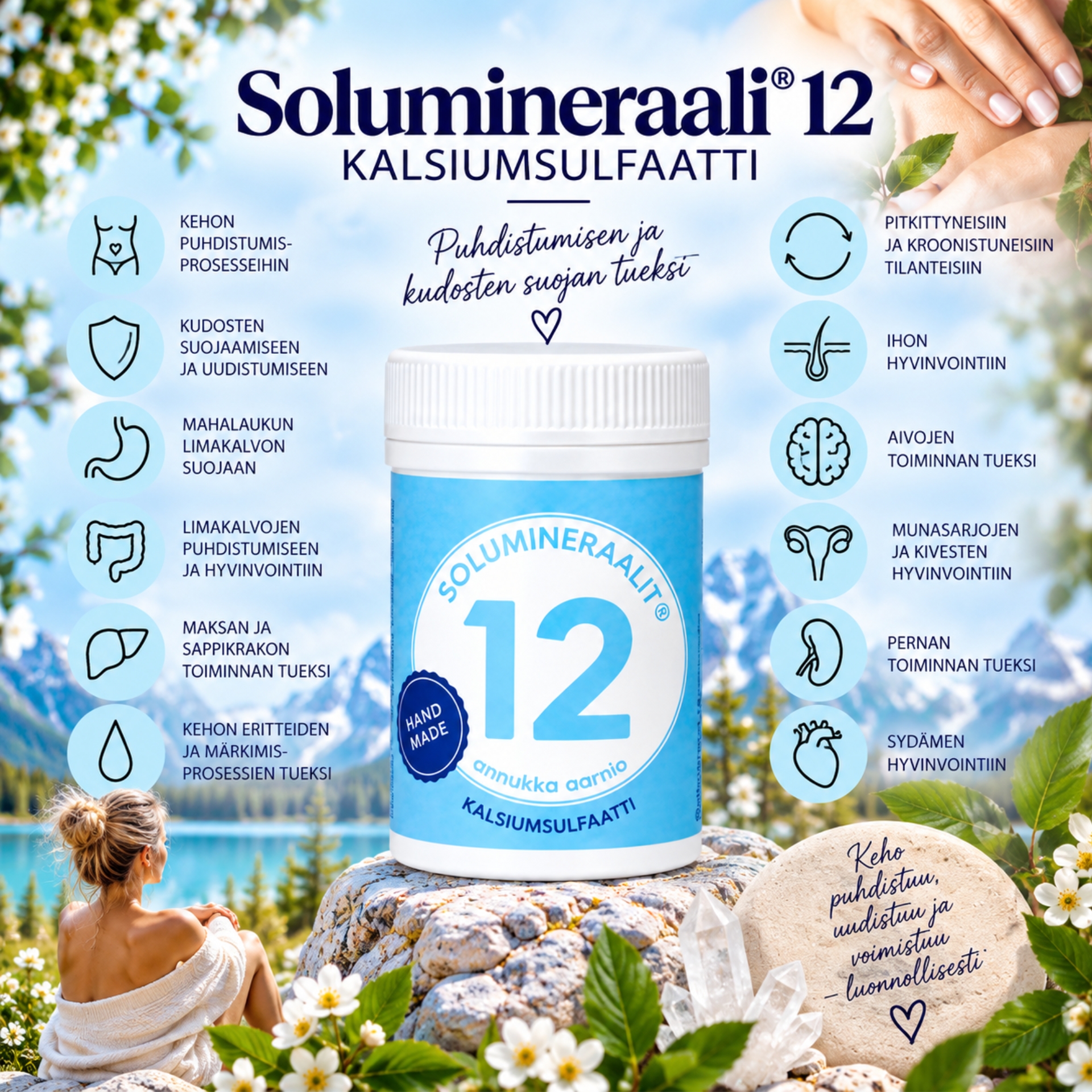 Solumineraali® 12 Kalsiumsulfaatti, 80g jauhe