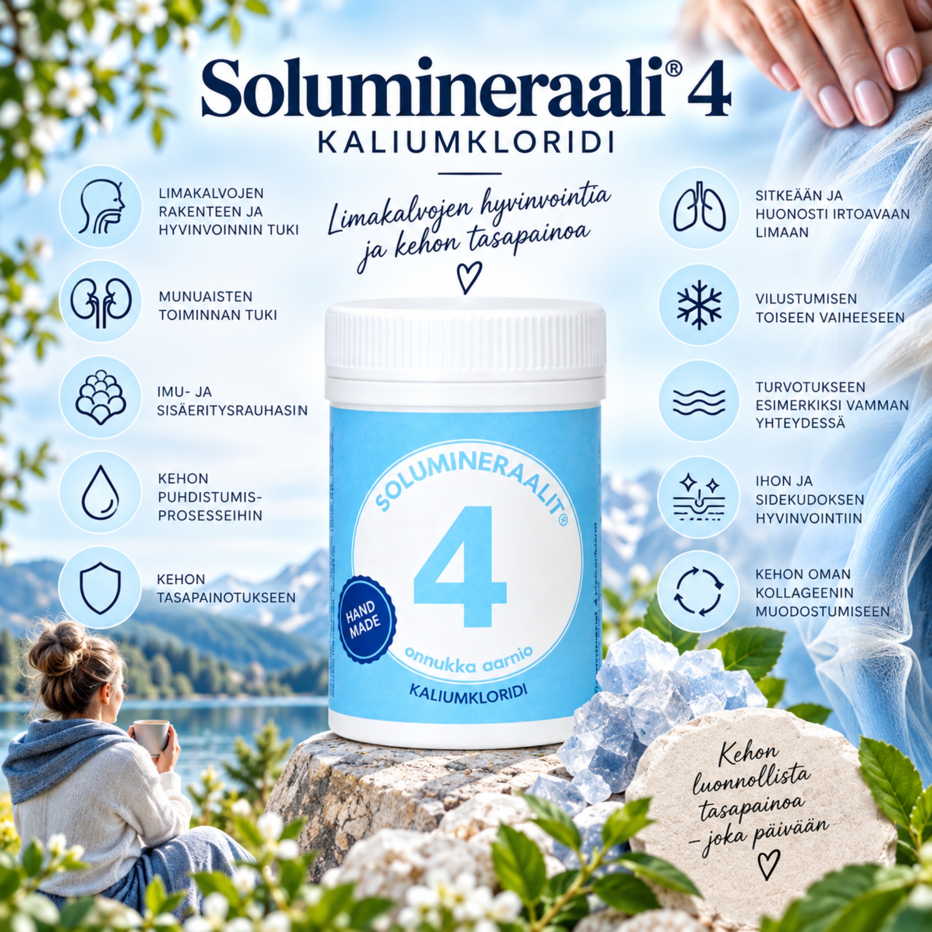 Solumineraali® 4 Kaliumkloridi, 80g jauhe