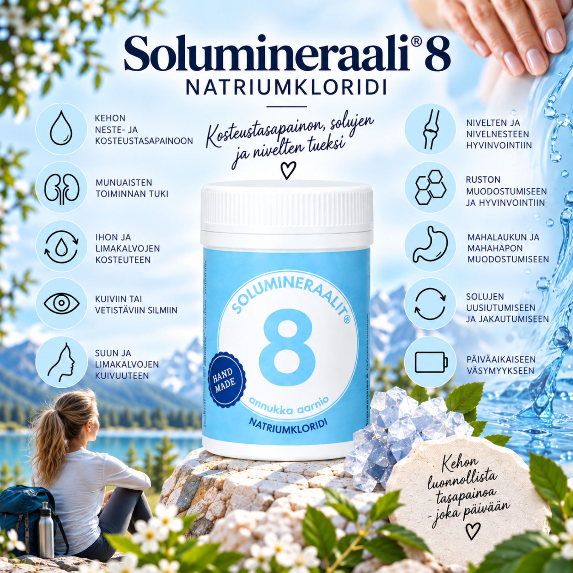 Solumineraali® 8 Natriumkloridi, 80g jauhe 1 Solumineraali® 8 Natriumkloridi, 80g jauhe