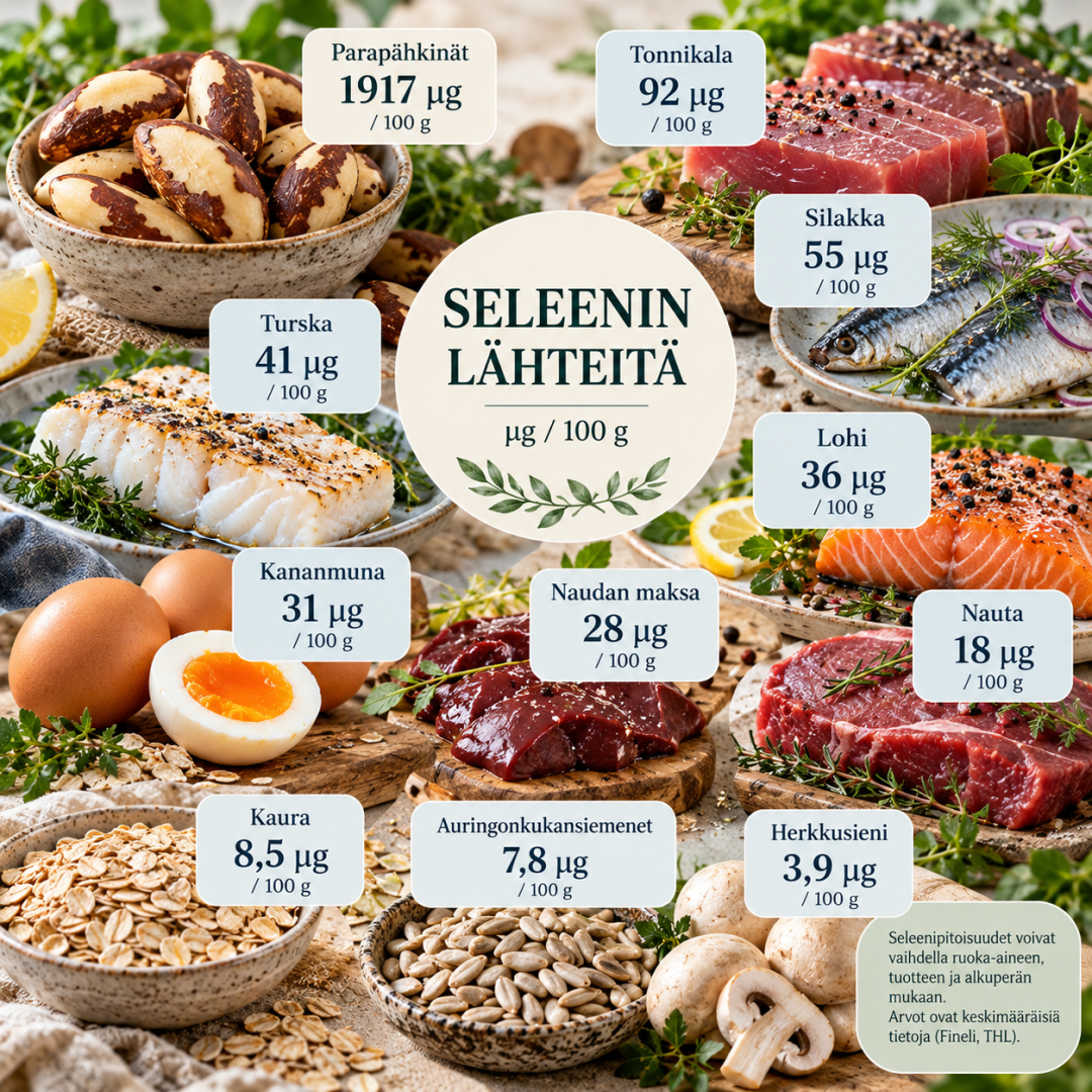 Seleenin ruokalähteet